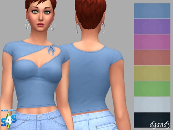 Sims 4 Blouse Demi by dgandy at TSR