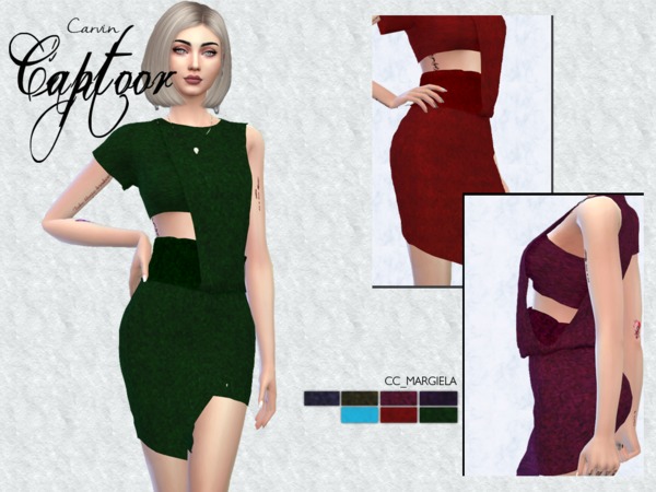 Sims 4 Margiela dress by carvin captoor at TSR
