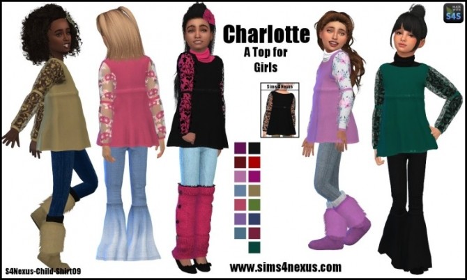 Sims 4 Charlotte top by SamanthaGump at Sims 4 Nexus