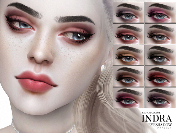 Sims 4 Indra Eyeshadow N70 by Pralinesims at TSR