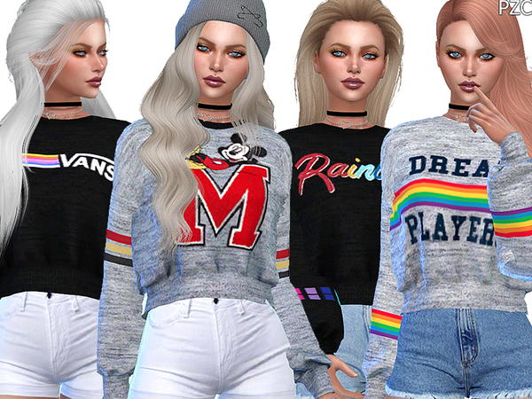 Sims 4 Sweatshirts Collection 010 Cold As Ice by Pinkzombiecupcakes at TSR