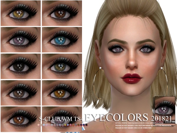 Sims 4 Eyecolors 201821 by S Club WM at TSR