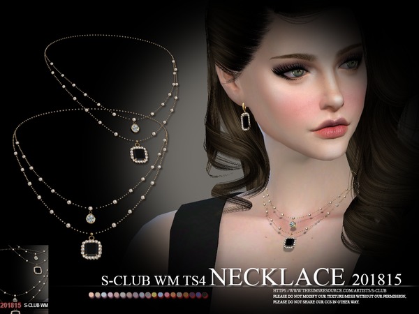 Sims 4 Necklace F 201815 by S Club WM at TSR