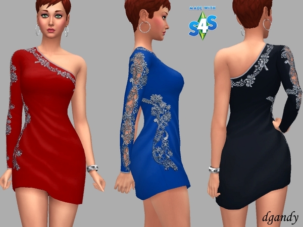 Sims 4 Fran dress by dgandy at TSR
