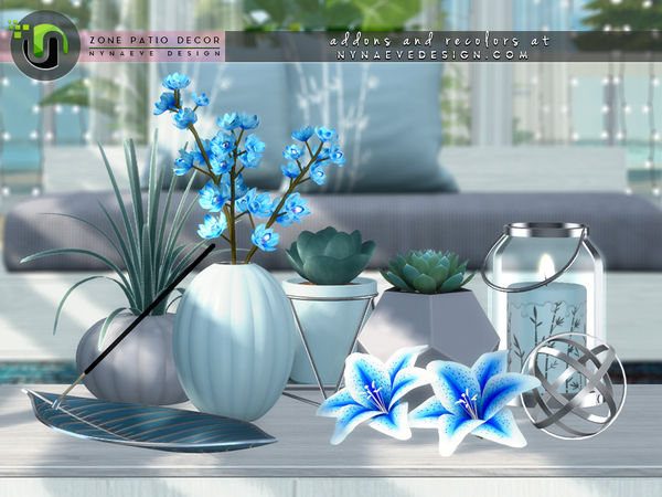 Sims 4 Zone Patio Decor by NynaeveDesign at TSR
