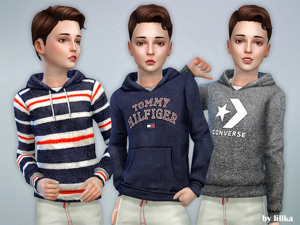 Sims 4 Hoodie for Boys P15 by lillka at TSR