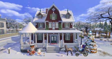 Christmas House 2018 NO CC by Marjia at Mod The Sims