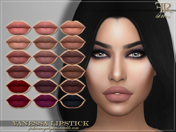 Sims 4 FRS Vanessa Lipstick by FashionRoyaltySims at TSR