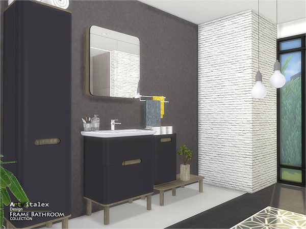 Sims 4 Frame Bathroom by ArtVitalex at TSR