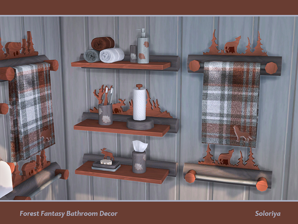 Sims 4 Forest Fantasy Bathroom Decor by soloriya at TSR