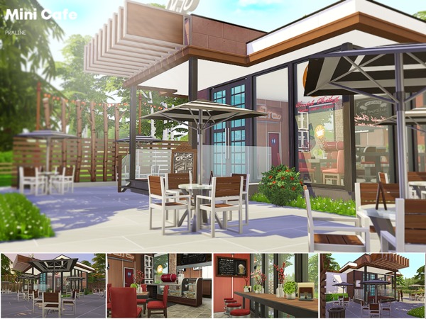 Sims 4 Mini Cafe by Pralinesims at TSR