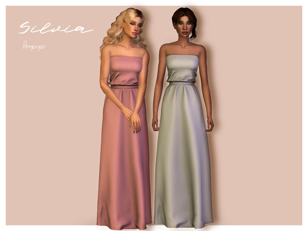 Sims 4 Silvia dress by laupipi at TSR