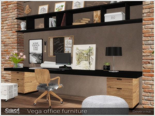 Sims 4 Vega office furniture by Severinka at TSR