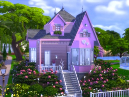 Small Pink Cottage Style House by PinkGam3r at Mod The Sims