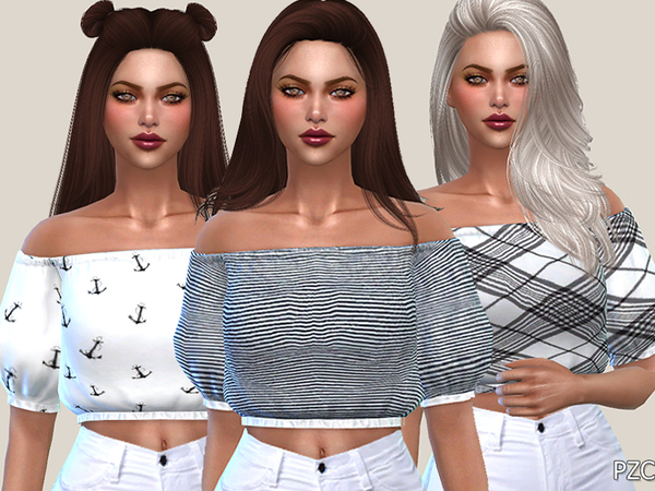 Sims 4 Cute Tops 045 by Pinkzombiecupcakes at TSR