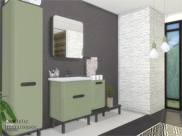 Sims 4 Frame Bathroom by ArtVitalex at TSR