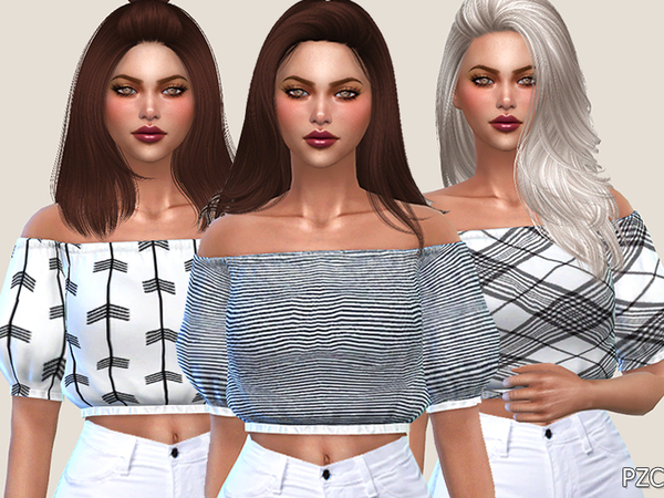 Sims 4 Cute Tops 045 by Pinkzombiecupcakes at TSR