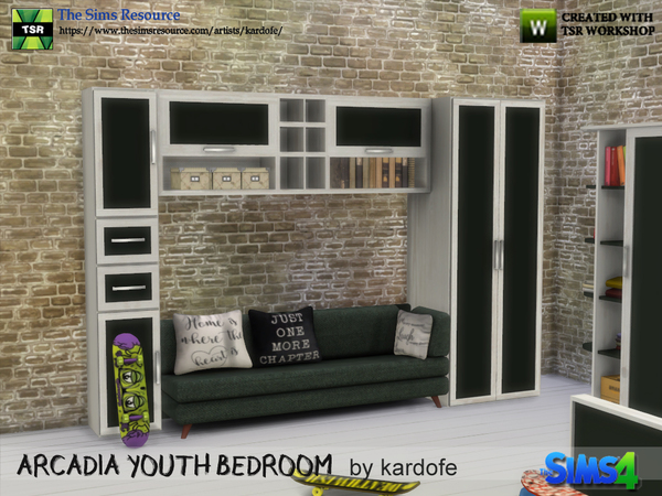 Sims 4 Arcadia youth bedroom by kardofe at TSR