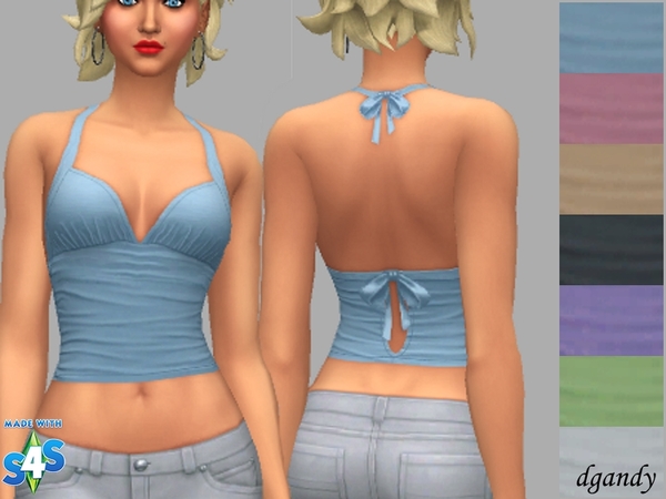 Sims 4 Halter Top Claire by dgandy at TSR