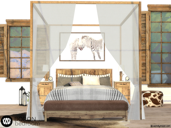 Sims 4 Boron Bedroom by wondymoon at TSR