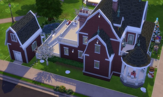 Sims 4 Christmas House 2018 NO CC by Marjia at Mod The Sims