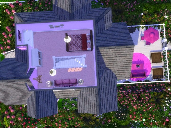 Sims 4 Small Pink Cottage Style House by PinkGam3r at Mod The Sims