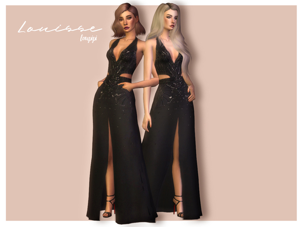 Sims 4 Louisse gown by laupipi at TSR
