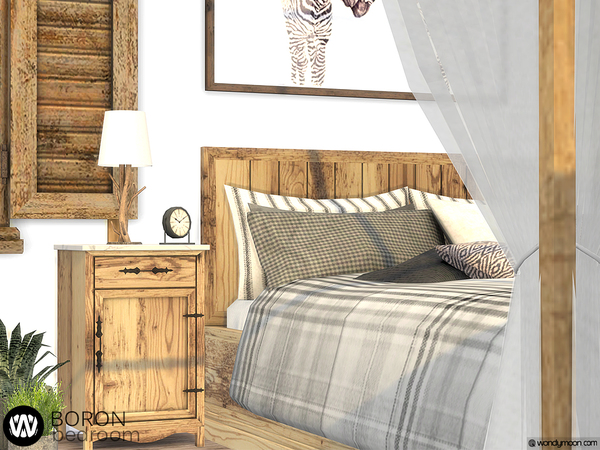 Sims 4 Boron Bedroom by wondymoon at TSR
