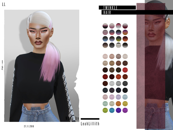 Sims 4 Twinkle Hair by LeahLillith at TSR