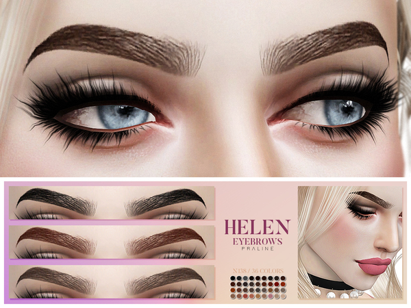 Sims 4 Helen Eyebrows N138 by Pralinesims at TSR