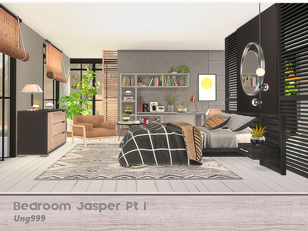 Sims 4 Bedroom Jasper Pt 1 by ung999 at TSR