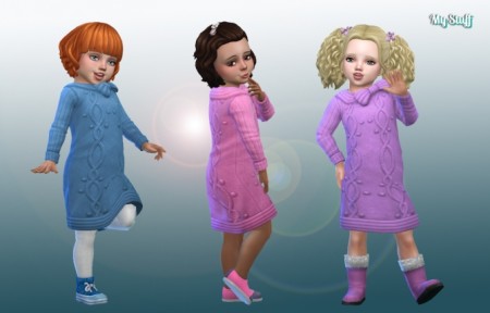 Dress Oversized Sweater for Toddlers by Kiara24 at Mod The Sims