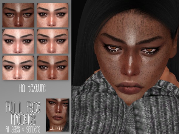 Sims 4 IMF Full Face Freckles N.07 by IzzieMcFire at TSR