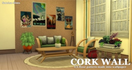 Cork Wallpaper by Sateisa at Mod The Sims