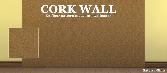 Sims 4 Cork Wallpaper by Sateisa at Mod The Sims