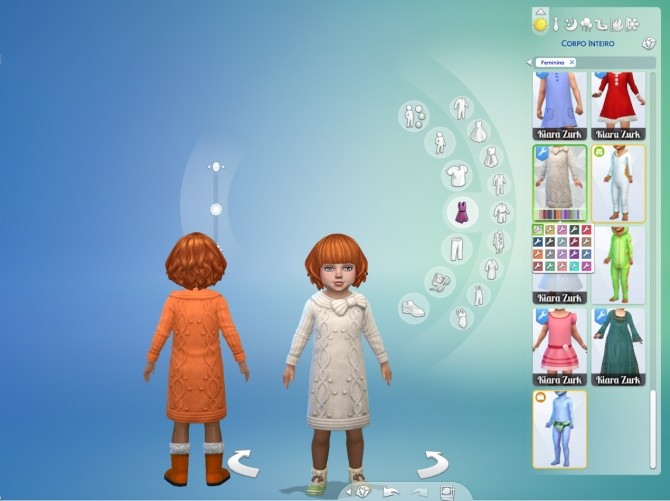 Sims 4 Dress Oversized Sweater for Toddlers by Kiara24 at Mod The Sims