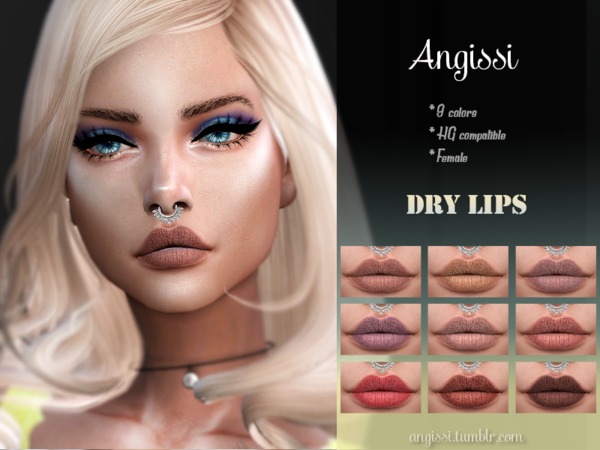 Sims 4 Dry lips by ANGISSI at TSR