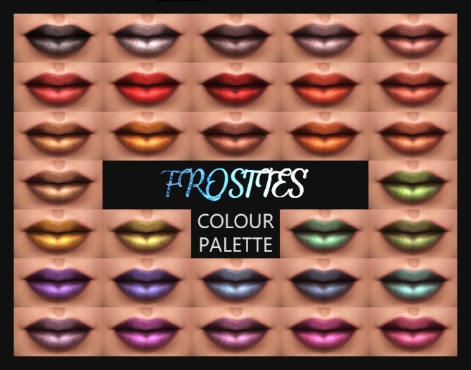Sims 4 Frosties   31 Lipsticks by Simmiller at Mod The Sims