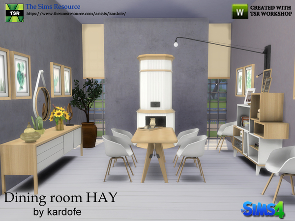 Sims 4 Dining room HAY by kardofe at TSR