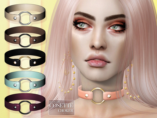 Sims 4 Cosette Choker by Pralinesims at TSR