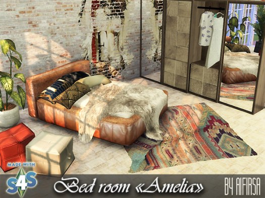 Sims 4 Amelia bedroom at Aifirsa