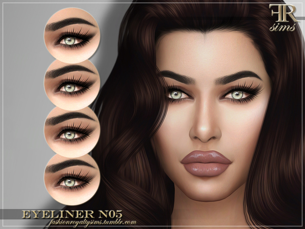 Sims 4 FRS Eyeliner N05 by FashionRoyaltySims at TSR