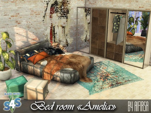 Sims 4 Amelia bedroom at Aifirsa