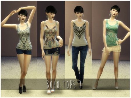 Bohemian Style tops by Nalae at Mod The Sims
