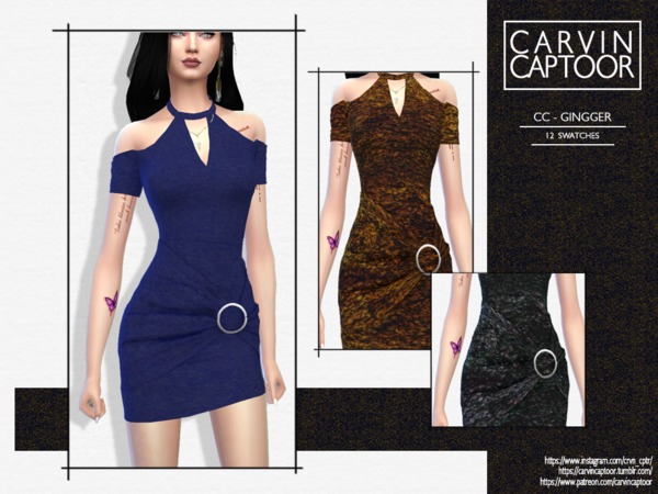 Sims 4 Gingger dress by carvin captoor at TSR