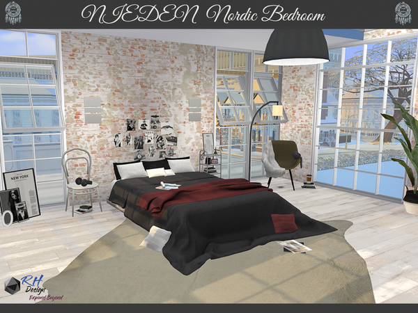 Sims 4 NEIDEN Nordic Bedroom by RightHearted at TSR
