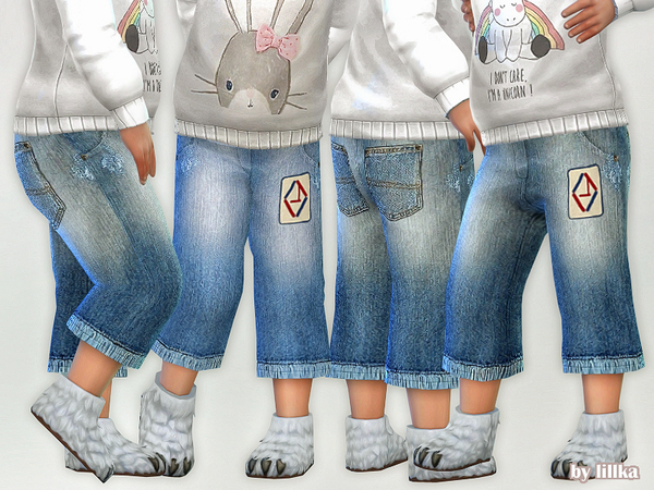 Sims 4 Toddler Jeans P06 by lillka at TSR