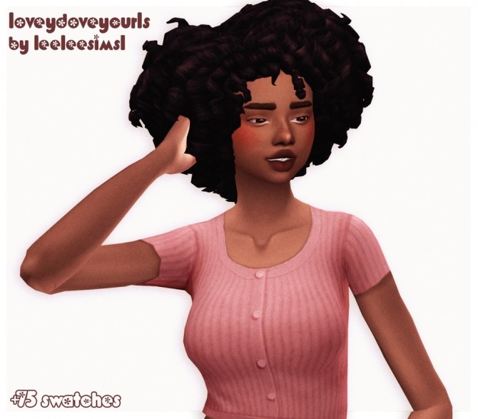 Sims 4 Leeleesims1 loveydoveyfro hair recolors at cowplant pizza