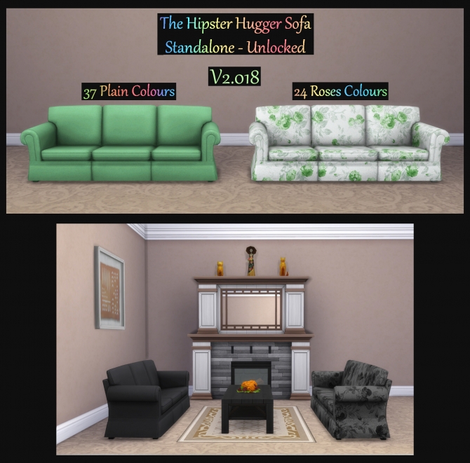 Hipster Hugger Sofa Standalone Unlocked By Simmiller At Mod The Sims