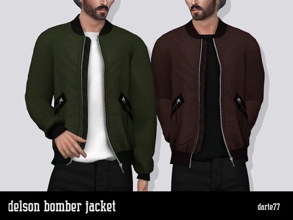 Sims 4 Delson Bomber Jacket by Darte77 at TSR